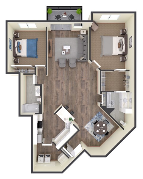 1 bed 1 bath B at Eighth Street Manor Apartments, North Dakota, 58103
